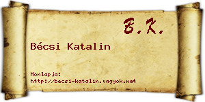 Bécsi Katalin névjegykártya